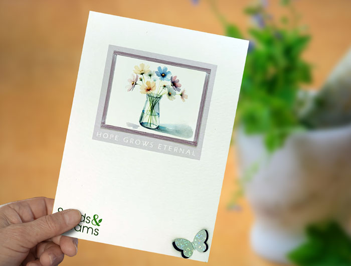 Handmade Plantable Greeting Card with Wildflower Seeds - Eco-Friendly Gift